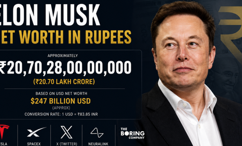 Elon Musk Net Worth in Rupees